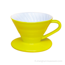 V60 Versez sur la tasse de filtre à café en céramique Dripper